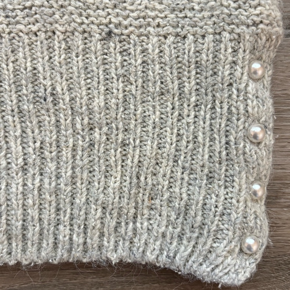 FABE Vintage Silk Blend Knitted Sweater Pearl Buttons at Hip Women’s Large - Picture 5 of 10
